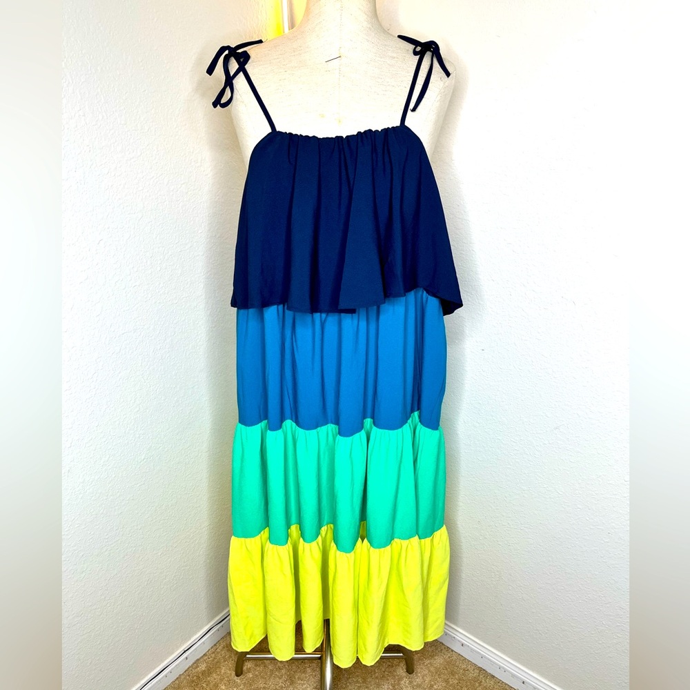 Time and Tru Color Block Dress - Size L